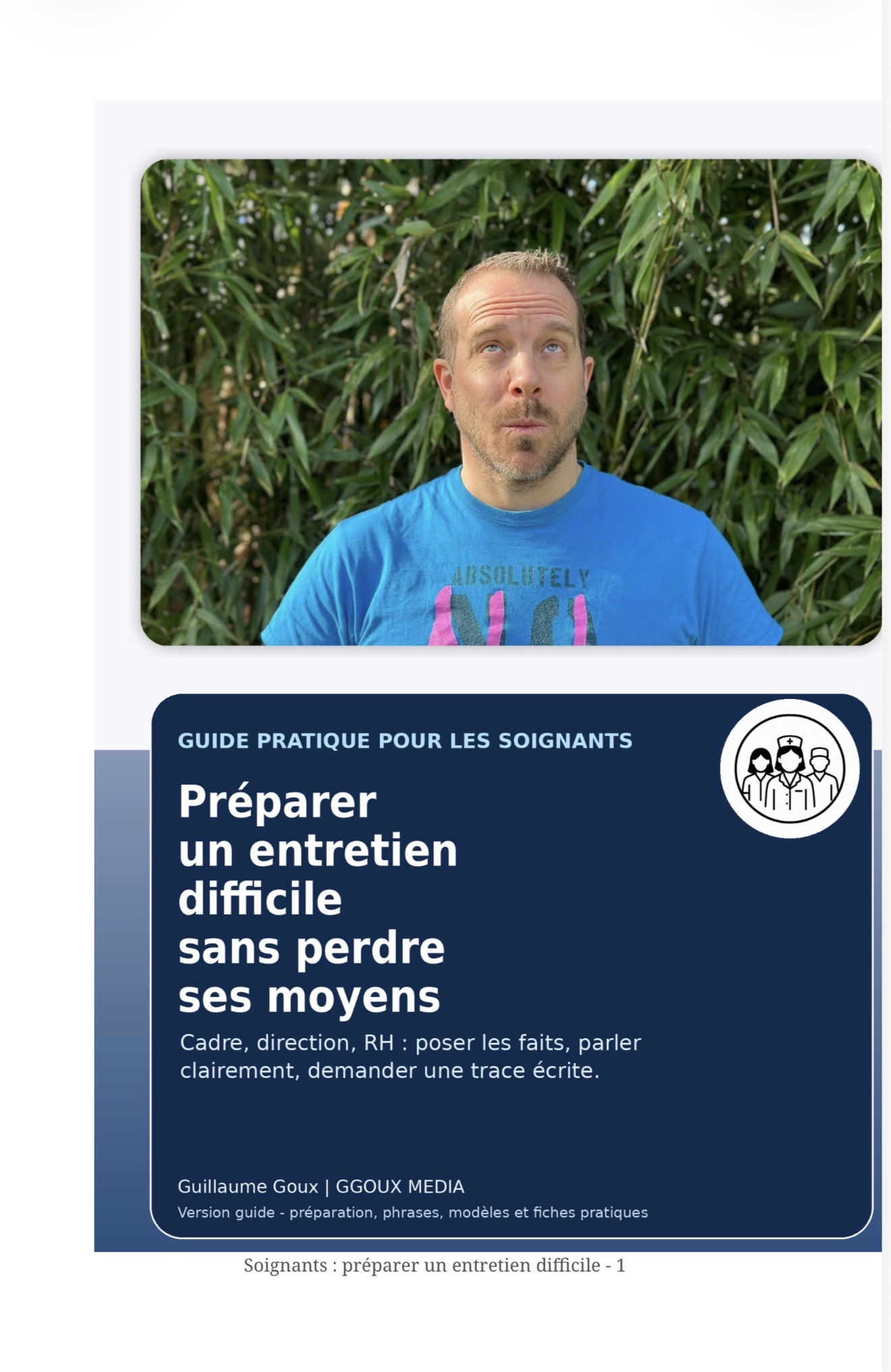 Couverture du guide Préparer un entretien difficile sans perdre ses moyens